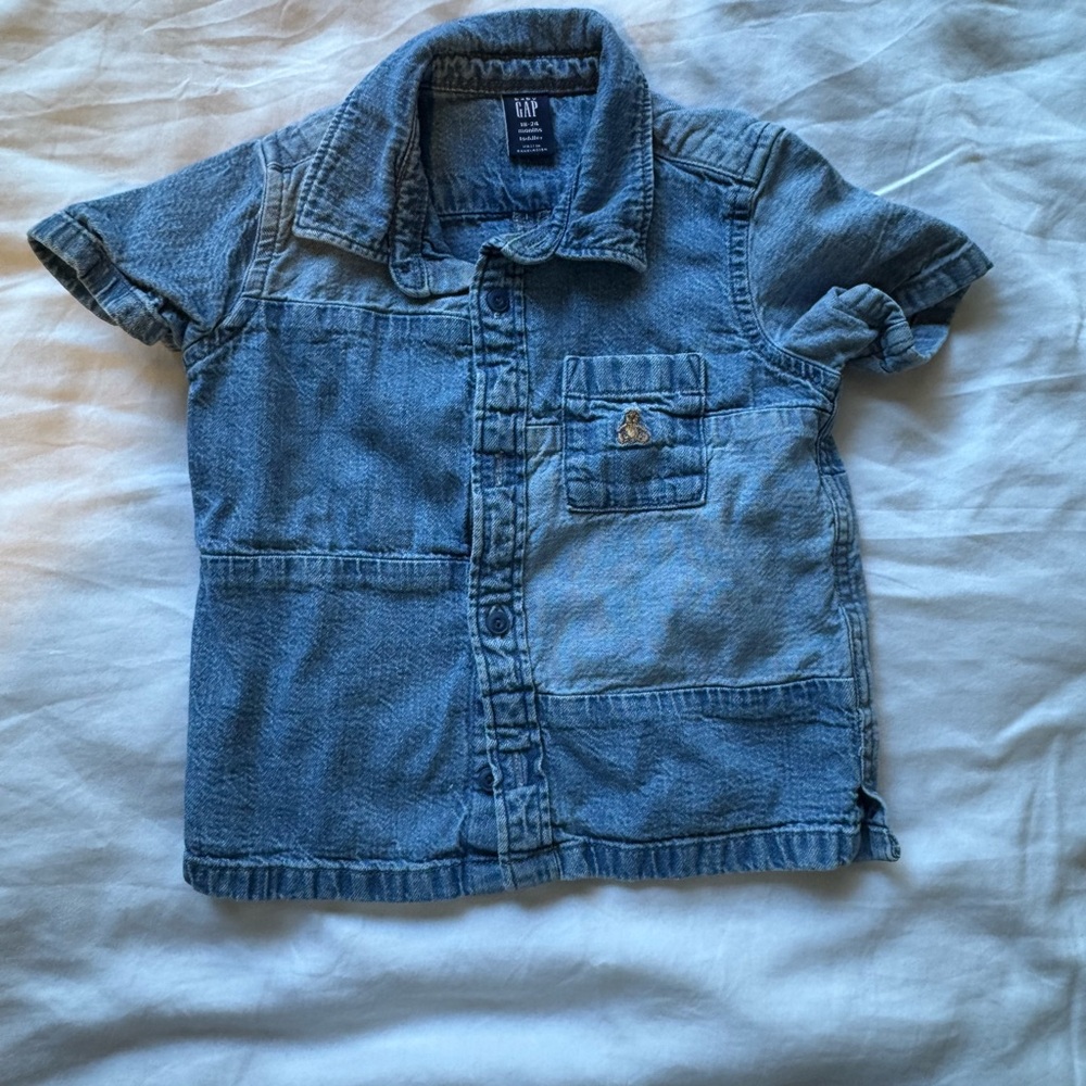 Baby Gap Patchwork Denim Shirt